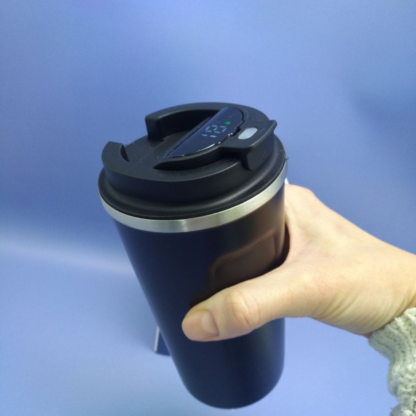 Термокружка с сенсорным дисплеем (датчик температуры) Bright Style 510 мл. (нержавеющая сталь)